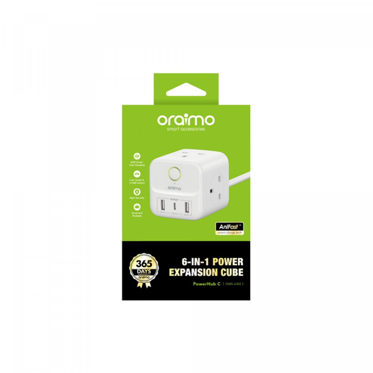 Oraimo 6-In-1 Power Expansion Cube U351 - Express Mart Kenya